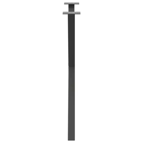  2 db antracitszürke X-alakú acél étkezőasztal láb 70x(72-73) cm