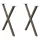  2 db X alakú étkezőasztal láb natúr acélból 70 x (72-73) cm