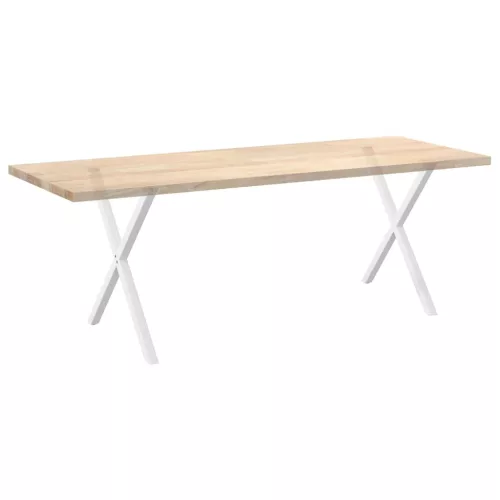  2 db X alakú étkezőasztal láb fehér 80 x (72-73) cm acél étkezőasztal láb