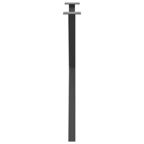  2 db antracitszürke X alakú acél étkezőasztal láb 80x(72-73) cm