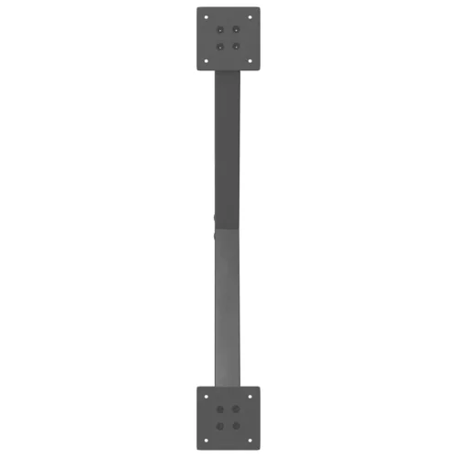  2 db antracitszürke X alakú acél étkezőasztal láb 80x(72-73) cm