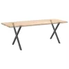  2 db antracitszürke X alakú acél étkezőasztal láb 80x(72-73) cm