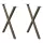  2 db X alakú étkezőasztal láb natúr acél 80x(72-73) cm acél