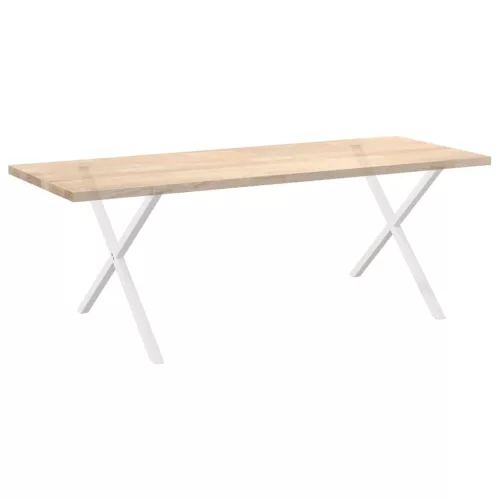  2 db X alakú étkezőasztal láb fehér 90 x (72-73) cm acél étkezőasztal láb