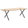  2 db antracitszürke X alakú acél étkezőasztal láb 90 x (72-73) cm