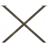  2 db X alakú étkezőasztal láb natúr acél 90 x (72-73) cm acél