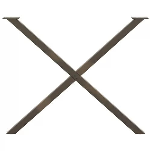  2 db X alakú étkezőasztal láb natúr acél 90 x (72-73) cm acél