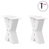  2 db fehér, X alakú acél dohányzóasztal láb 30 x (30-31) cm