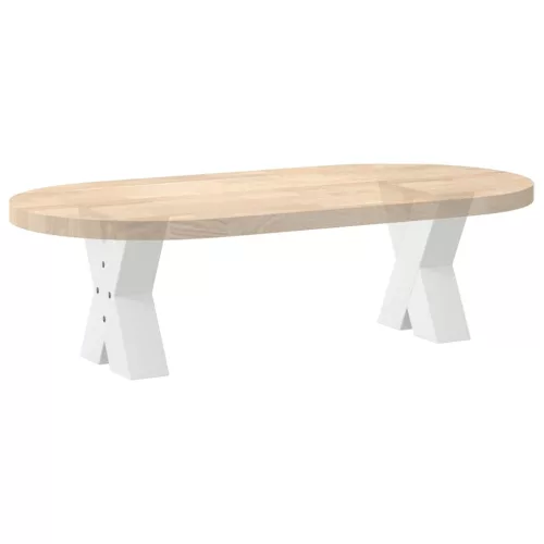  2 db fehér, X alakú acél dohányzóasztal láb 30 x (30-31) cm