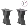  2 db antracitszürke X alakú acél dohányzóasztal láb 30x(30-31) cm