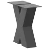  2 db antracitszürke X alakú acél dohányzóasztal láb 30x(30-31) cm