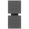  2 db antracitszürke X alakú acél dohányzóasztal láb 30x(30-31) cm