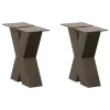  2 db X alakú natúr acél dohányzóasztal láb 30x(30-31) cm