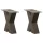  2 db X alakú natúr acél dohányzóasztal láb 30x(30-31) cm