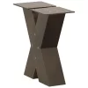  2 db X alakú natúr acél dohányzóasztal láb 30x(30-31) cm