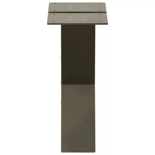  2 db X alakú natúr acél dohányzóasztal láb 30x(30-31) cm
