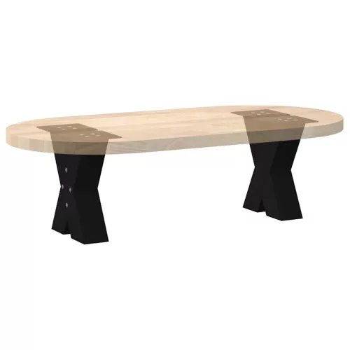  2 db fekete, X alakú acél dohányzóasztal láb 40 x (30-31) cm