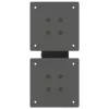  2 db antracitszürke X-alakú acél dohányzóasztal láb 40x(30-31) cm