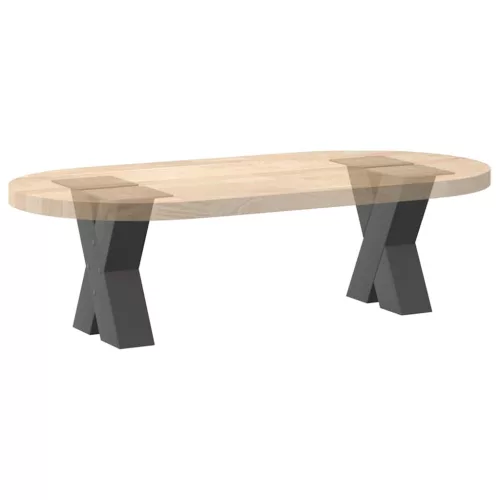  2 db antracitszürke X-alakú acél dohányzóasztal láb 40x(30-31) cm