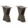  2 db X alakú natúr acél dohányzóasztal láb 40x(30-31) cm