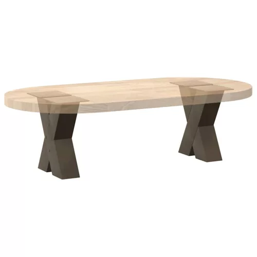  2 db X alakú natúr acél dohányzóasztal láb 40x(30-31) cm