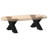  2 db fekete, X alakú acél dohányzóasztal láb 50 x (30-31) cm