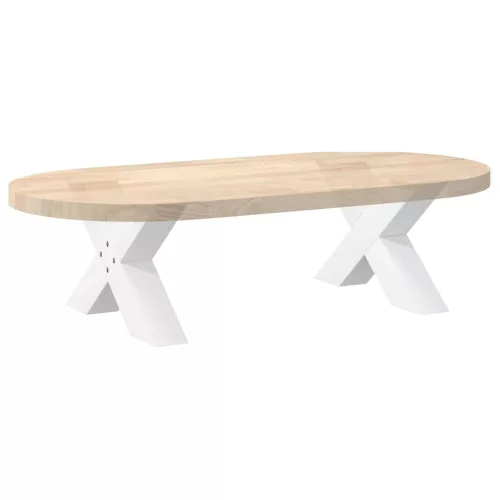  2 db fehér, X alakú acél dohányzóasztal láb 50 x (30-31) cm