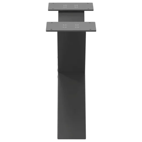  2 db antracitszürke X-alakú acél dohányzóasztal láb 50x(30-31) cm
