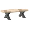  2 db antracitszürke X-alakú acél dohányzóasztal láb 50x(30-31) cm