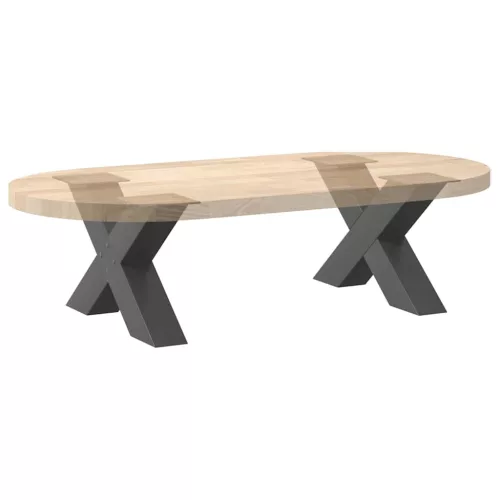  2 db antracitszürke X-alakú acél dohányzóasztal láb 50x(30-31) cm