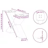  2 db antracitszürke X-alakú acél dohányzóasztal láb 50x(30-31) cm