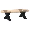  2 db fekete, X alakú acél dohányzóasztal láb 60 x (30-31) cm