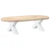  2 db fehér, X alakú acél dohányzóasztal láb 60 x (30-31) cm