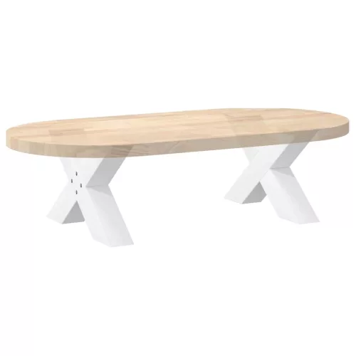  2 db fehér, X alakú acél dohányzóasztal láb 60 x (30-31) cm
