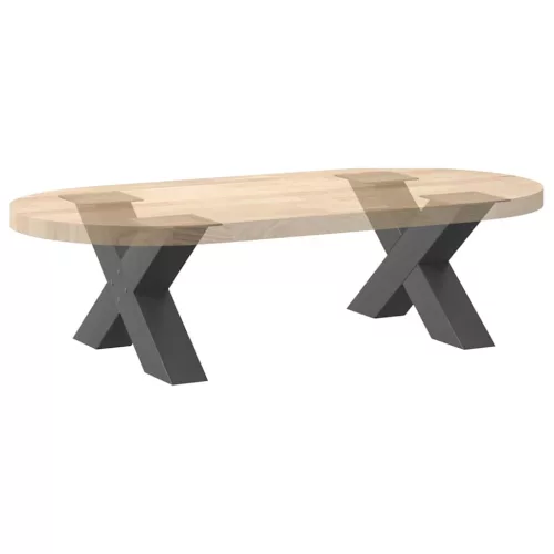  2 db antracitszürke X-alakú acél dohányzóasztal láb 60x(30-31) cm