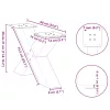  2 db antracitszürke X-alakú acél dohányzóasztal láb 60x(30-31) cm