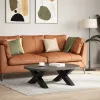  2 db fekete, X alakú acél dohányzóasztal láb 70 x (30-31) cm