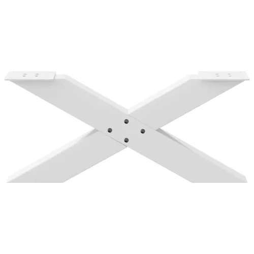 2 db fehér, X alakú dohányzóasztal láb 70 x (30-31) cm acél