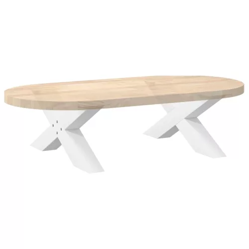  2 db fehér, X alakú dohányzóasztal láb 70 x (30-31) cm acél