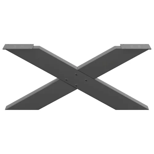  2 db antracitszürke X-alakú acél dohányzóasztal láb 70x(30-31) cm