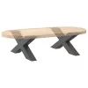  2 db antracitszürke X-alakú acél dohányzóasztal láb 70x(30-31) cm