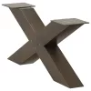  2 db X alakú natúr acél dohányzóasztal láb 70x(30-31) cm