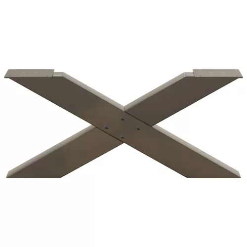 2 db X alakú natúr acél dohányzóasztal láb 70x(30-31) cm