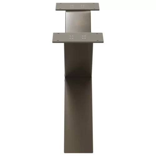  2 db X alakú natúr acél dohányzóasztal láb 70x(30-31) cm