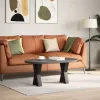  2 db fekete, X alakú acél dohányzóasztal láb 28 x (42-43) cm