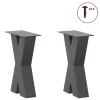  2 db antracitszürke X-alakú acél dohányzóasztal láb 28 x (42-43) cm