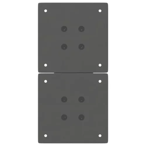  2 db antracitszürke X-alakú acél dohányzóasztal láb 28 x (42-43) cm