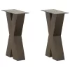  2 db X alakú natúr acél dohányzóasztal láb 28 x (42-43) cm