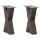  2 db X alakú natúr acél dohányzóasztal láb 28 x (42-43) cm
