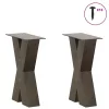  2 db X alakú natúr acél dohányzóasztal láb 28 x (42-43) cm